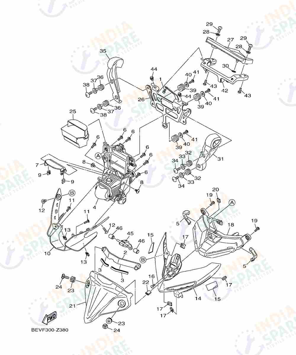 YAMAHA D772 MT 03 Series HEADLIGHT
