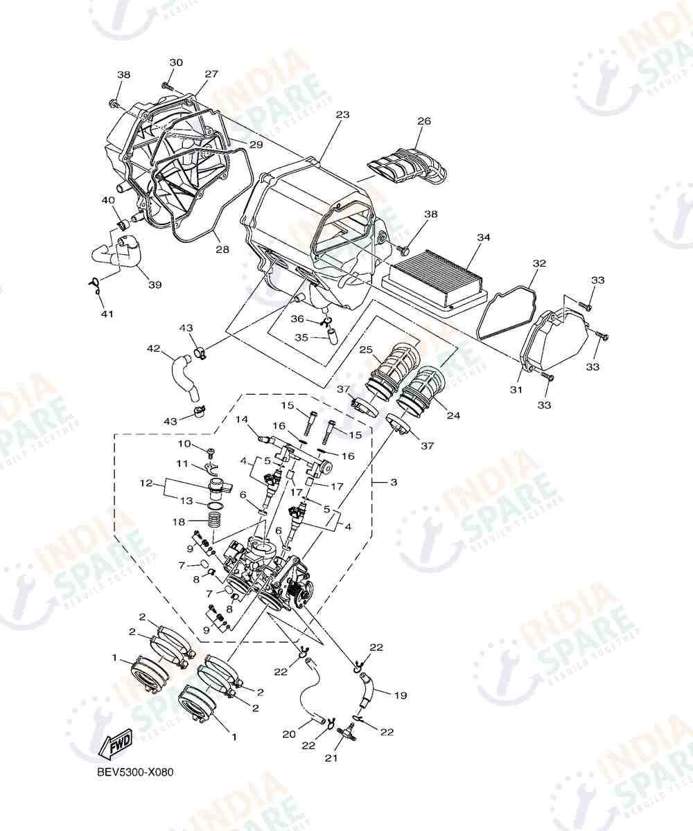 YAMAHA D772 MT 03 Series INTAKE