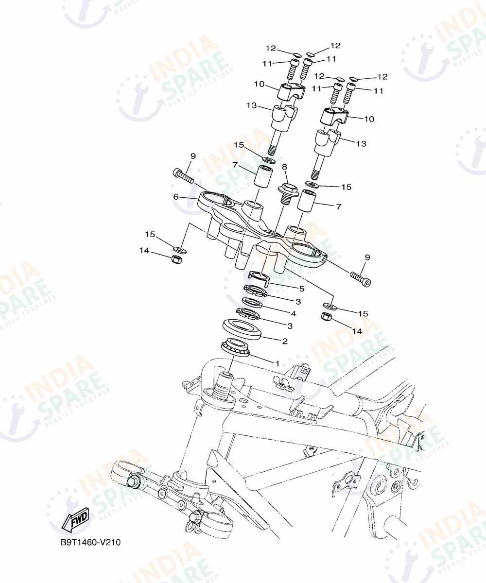 YAMAHA D772 MT 03 Series STEERING