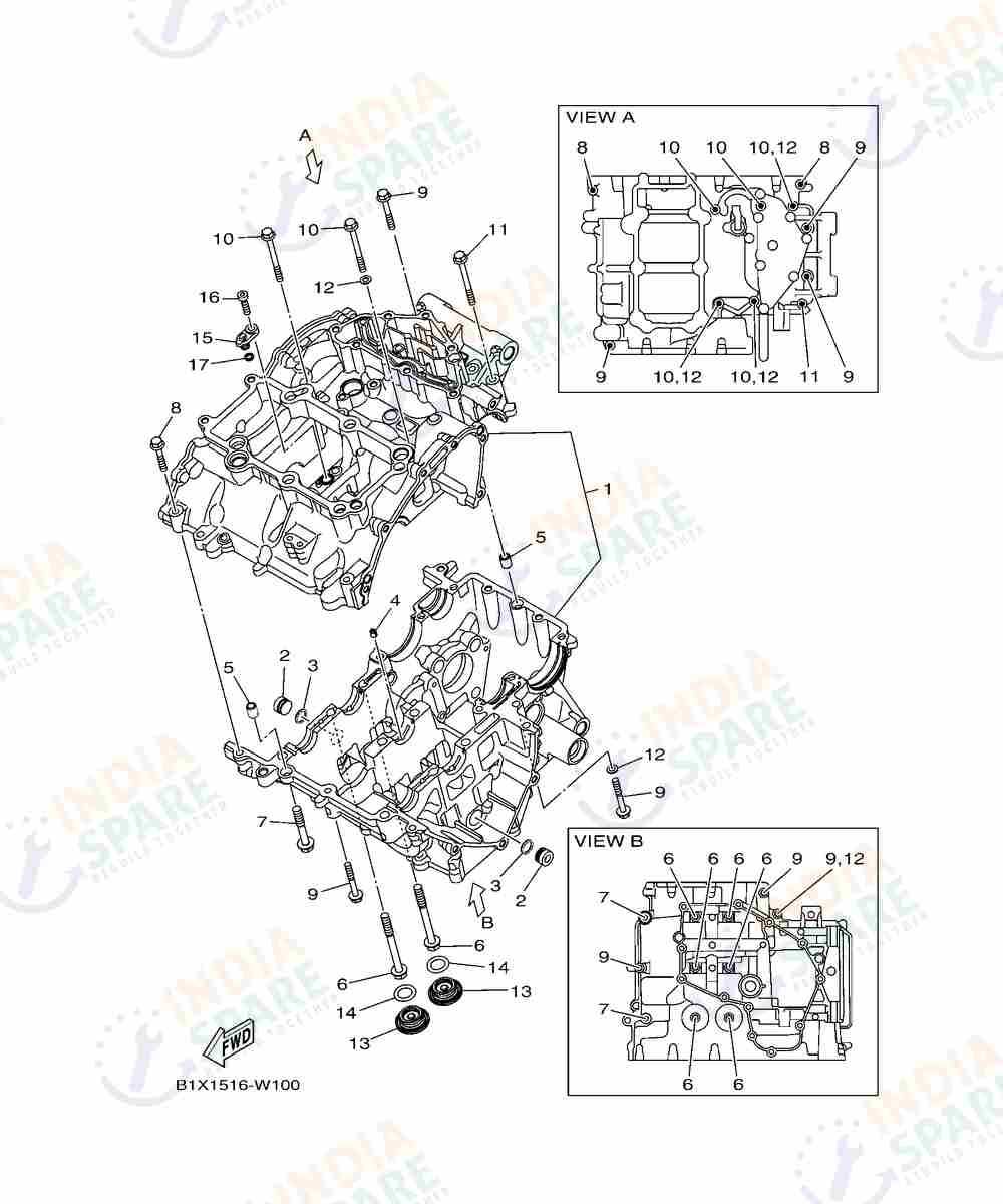 YAMAHA D782 R3 Series CRANKCASE
