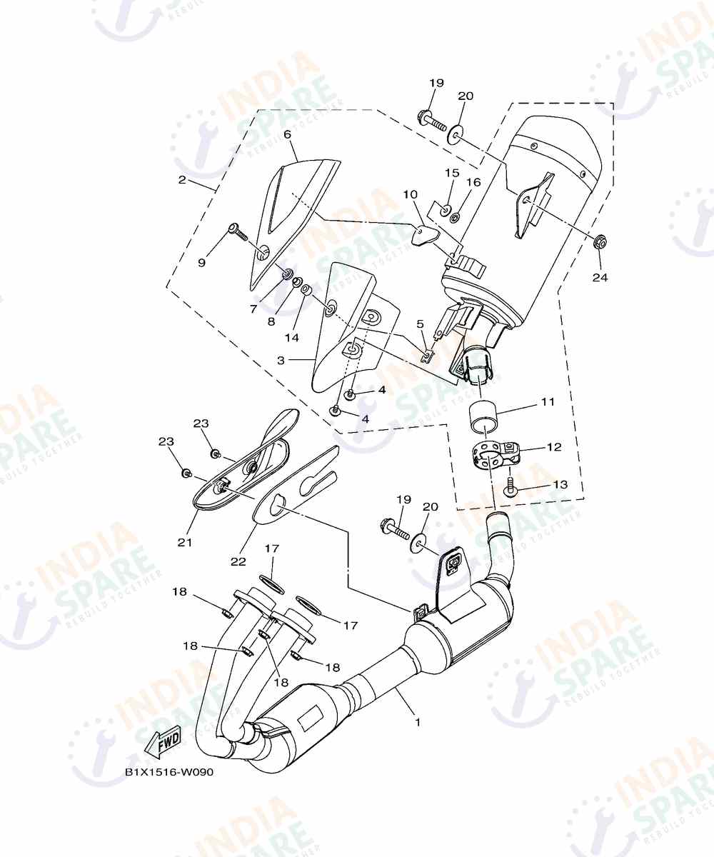 YAMAHA D782 R3 Series EXHAUST