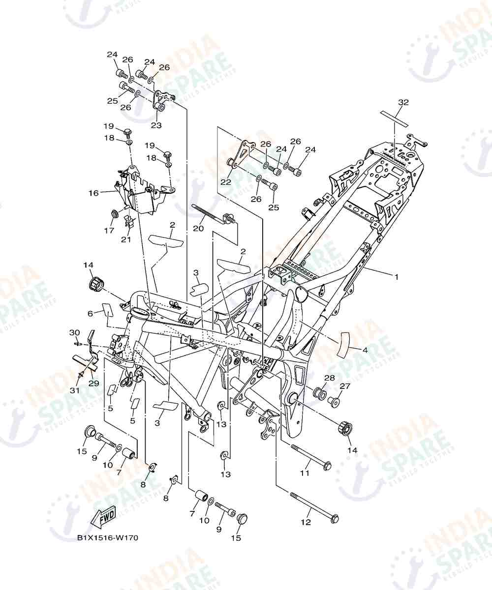 YAMAHA D782 R3 Series FRAME