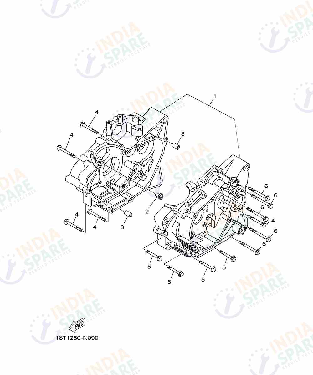 YAMAHA D001 FZ RAVE Series CRANKCASE