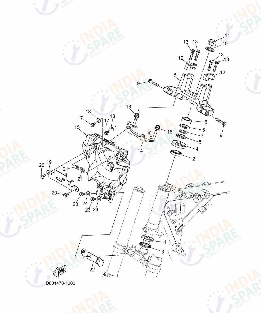 YAMAHA D001 FZ RAVE Series STEERING