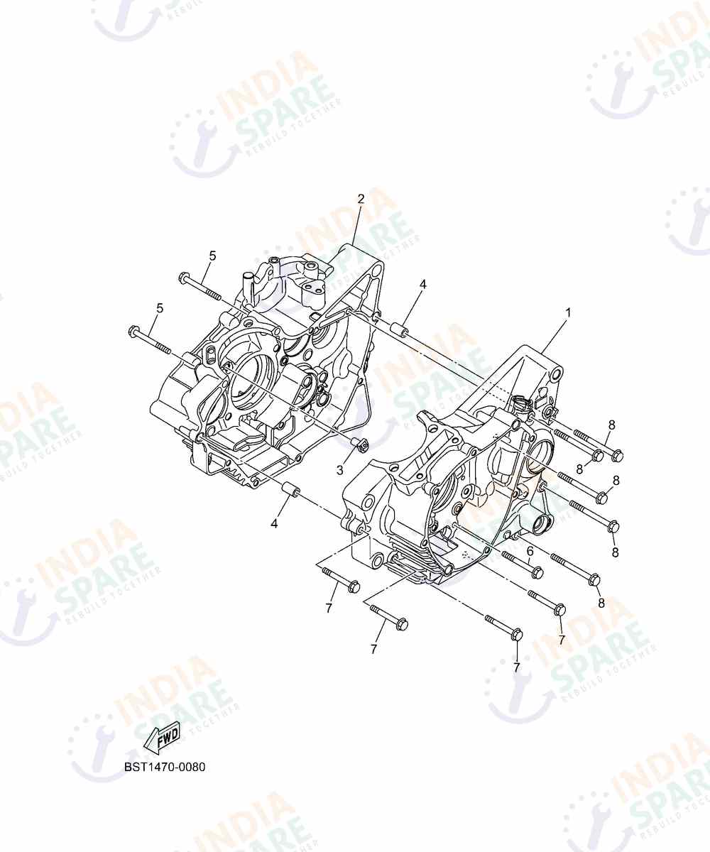 YAMAHA BST3 FZS V4 Series CRANKCASE
