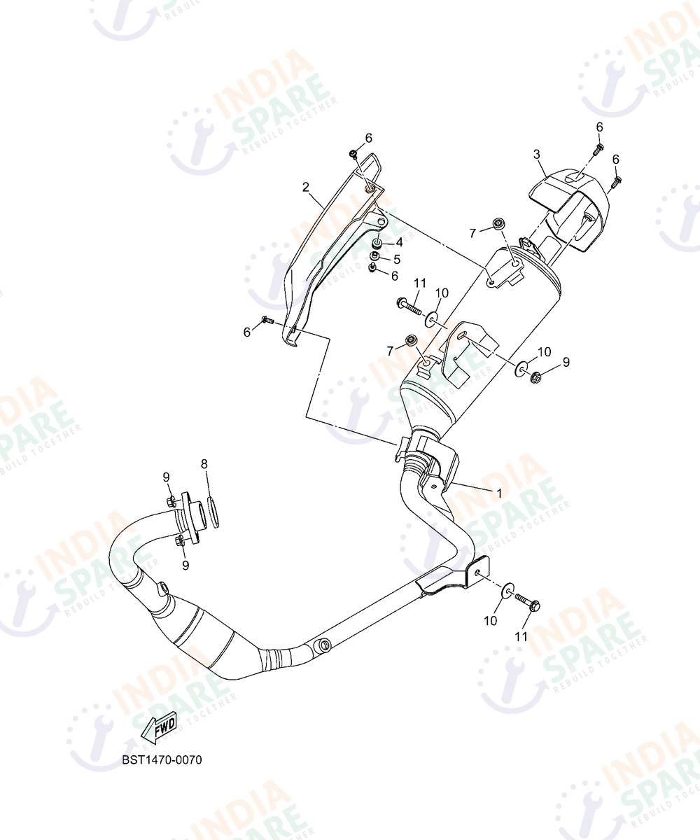 YAMAHA BST3 FZS V4 Series EXHAUST