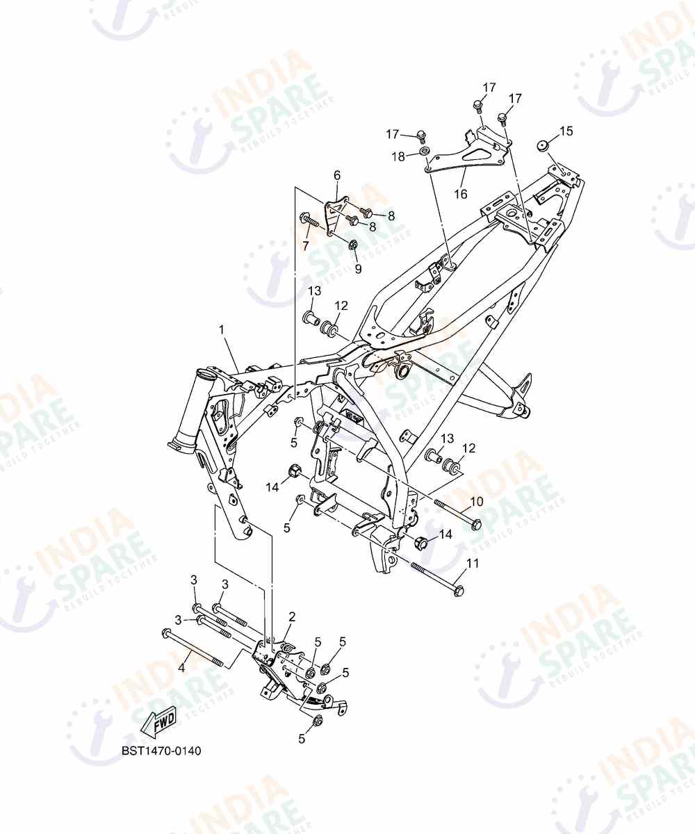 YAMAHA BST3 FZS V4 Series FRAME