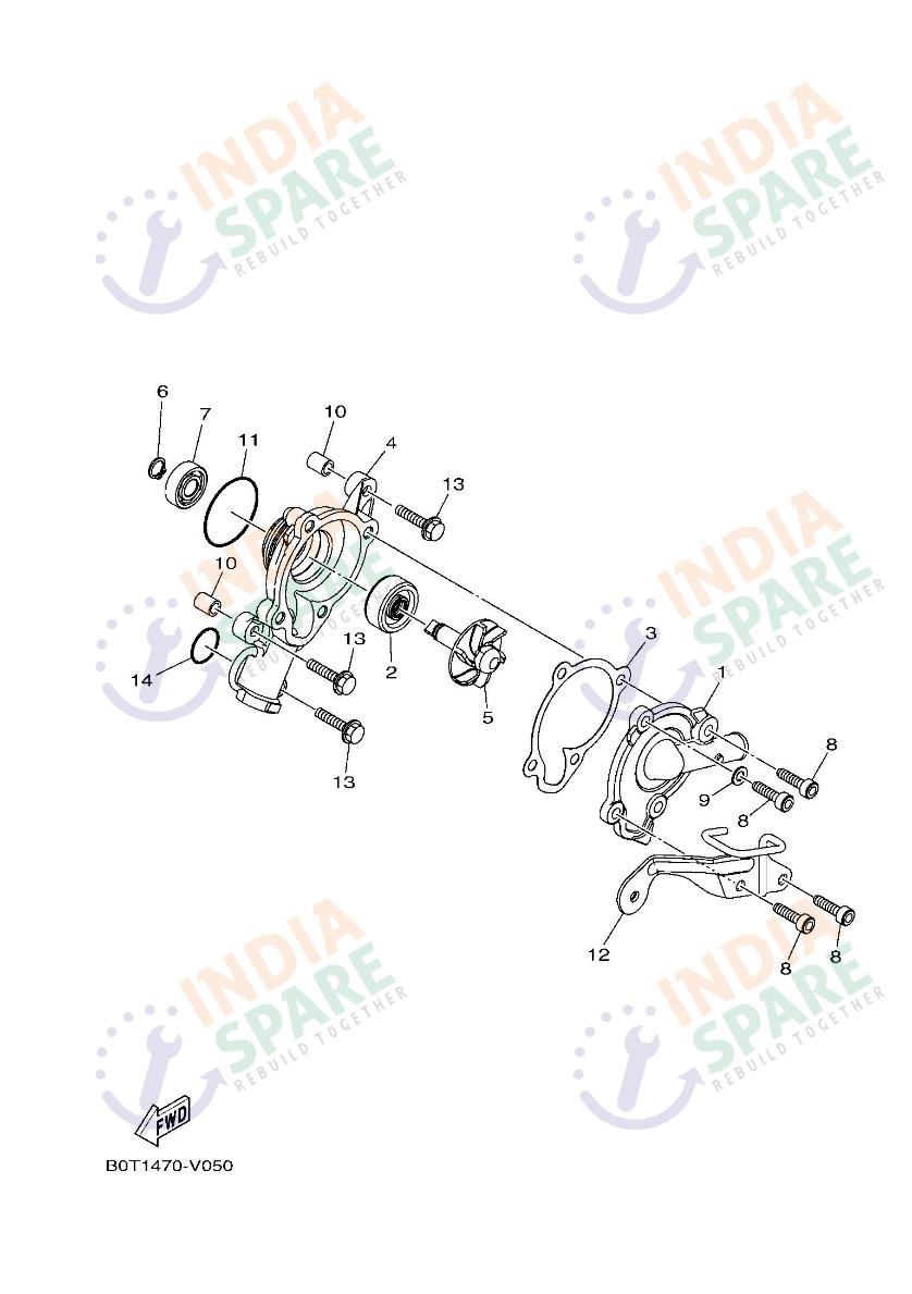 Yamaha R15 V4 BPDY Water Pump | IndiaSpare