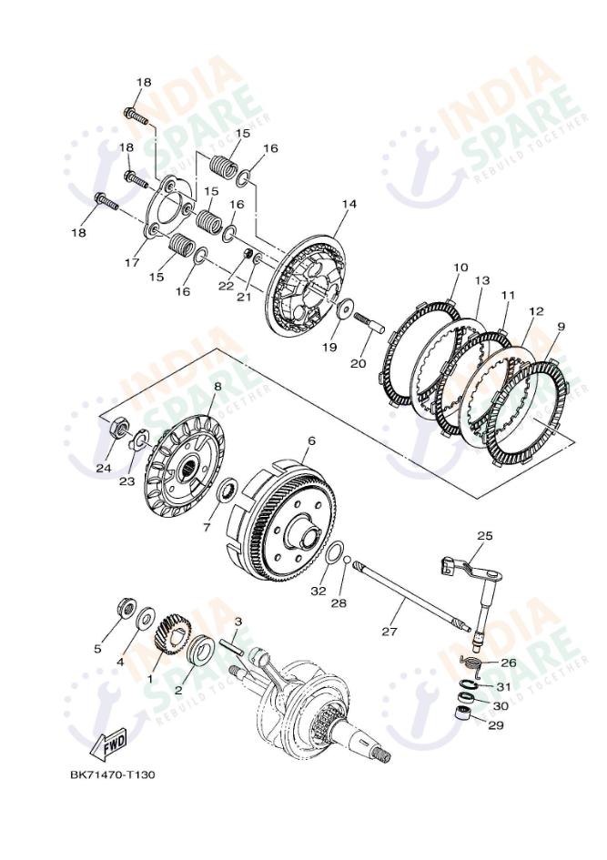 YAMAHA DM45 R15 V4 Series CLUTCH