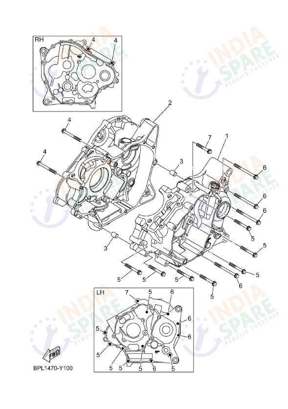 YAMAHA DM45 R15 V4 Series CRANKCASE