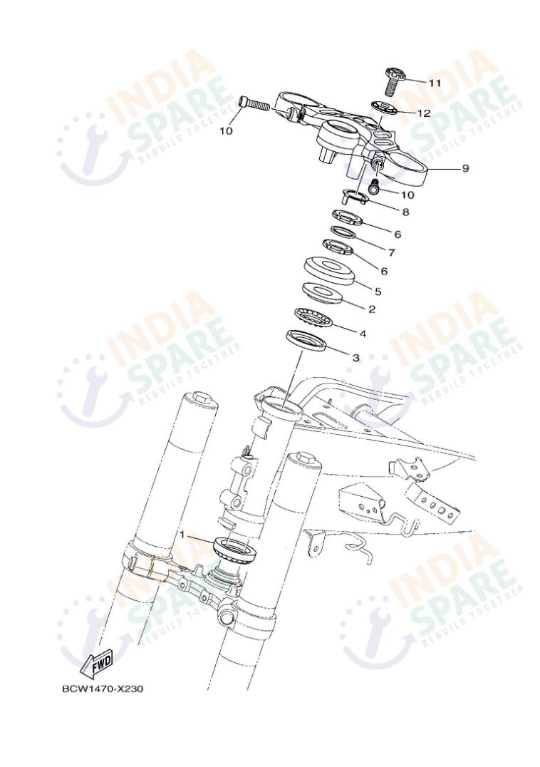 YAMAHA DM45 R15 V4 Series STEERING