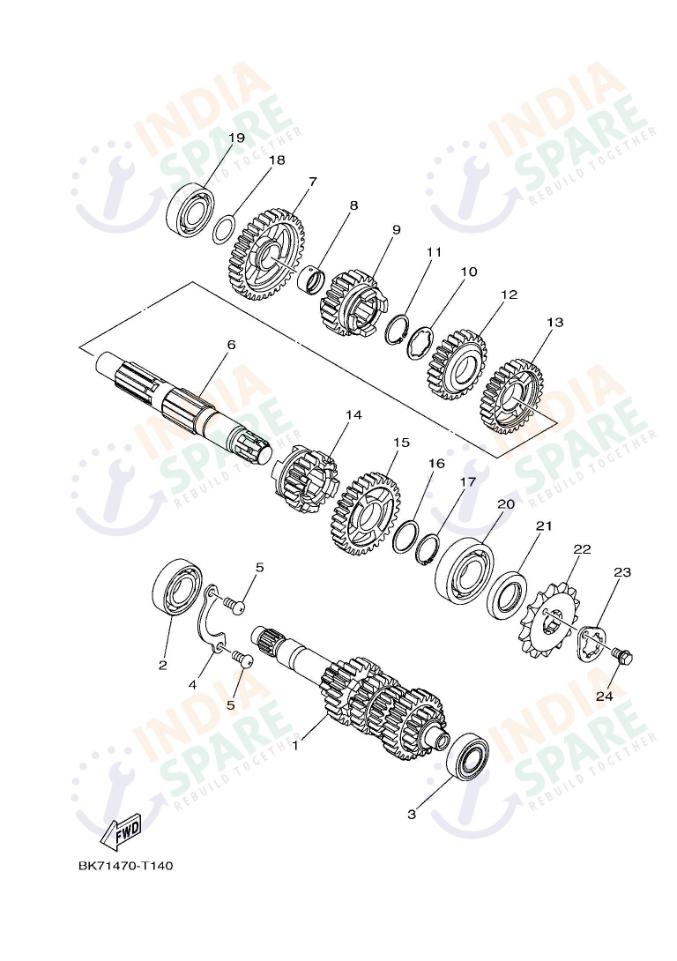 YAMAHA DM45 R15 V4 Series TRANSMISSION