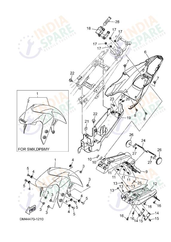YAMAHA DM46 R15 V4 Series FENDER