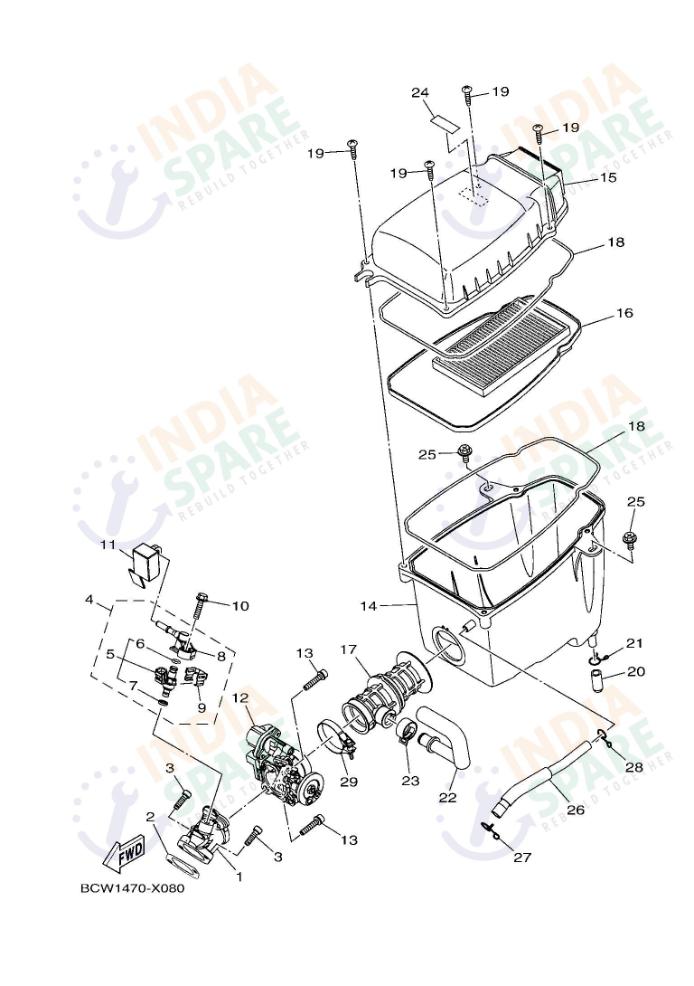 YAMAHA DM46 R15 V4 Series INTAKE
