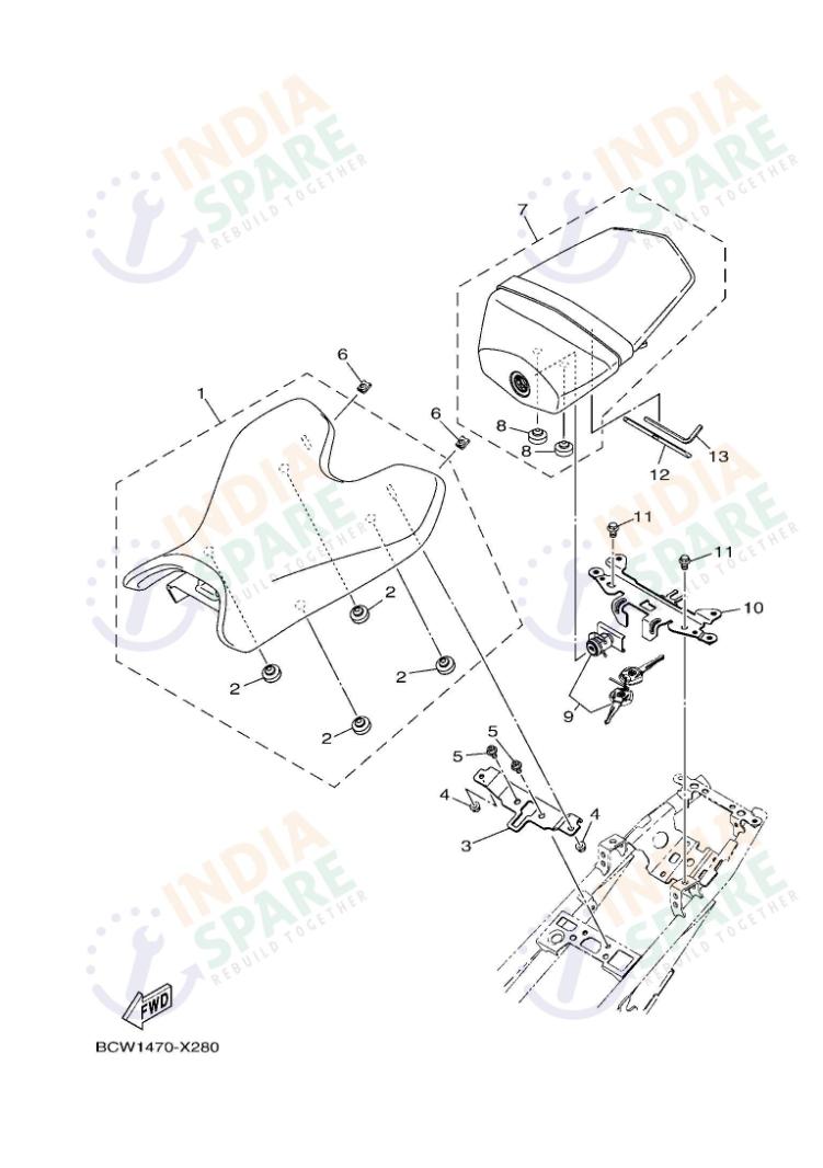 YAMAHA DM46 R15 V4 Series SEAT