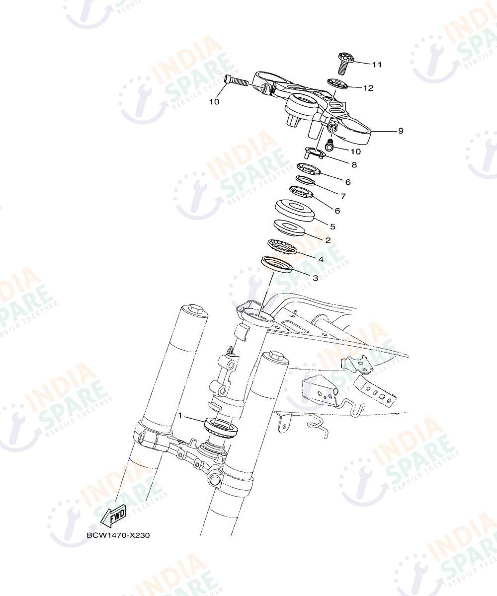 YAMAHA DM49 V4 Series STEERING