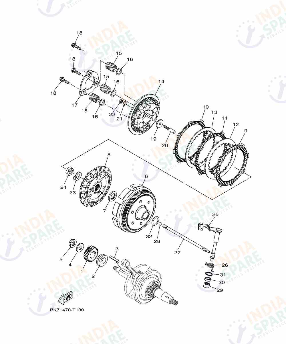 YAMAHA DM4B R15 V4 Series CLUTCH
