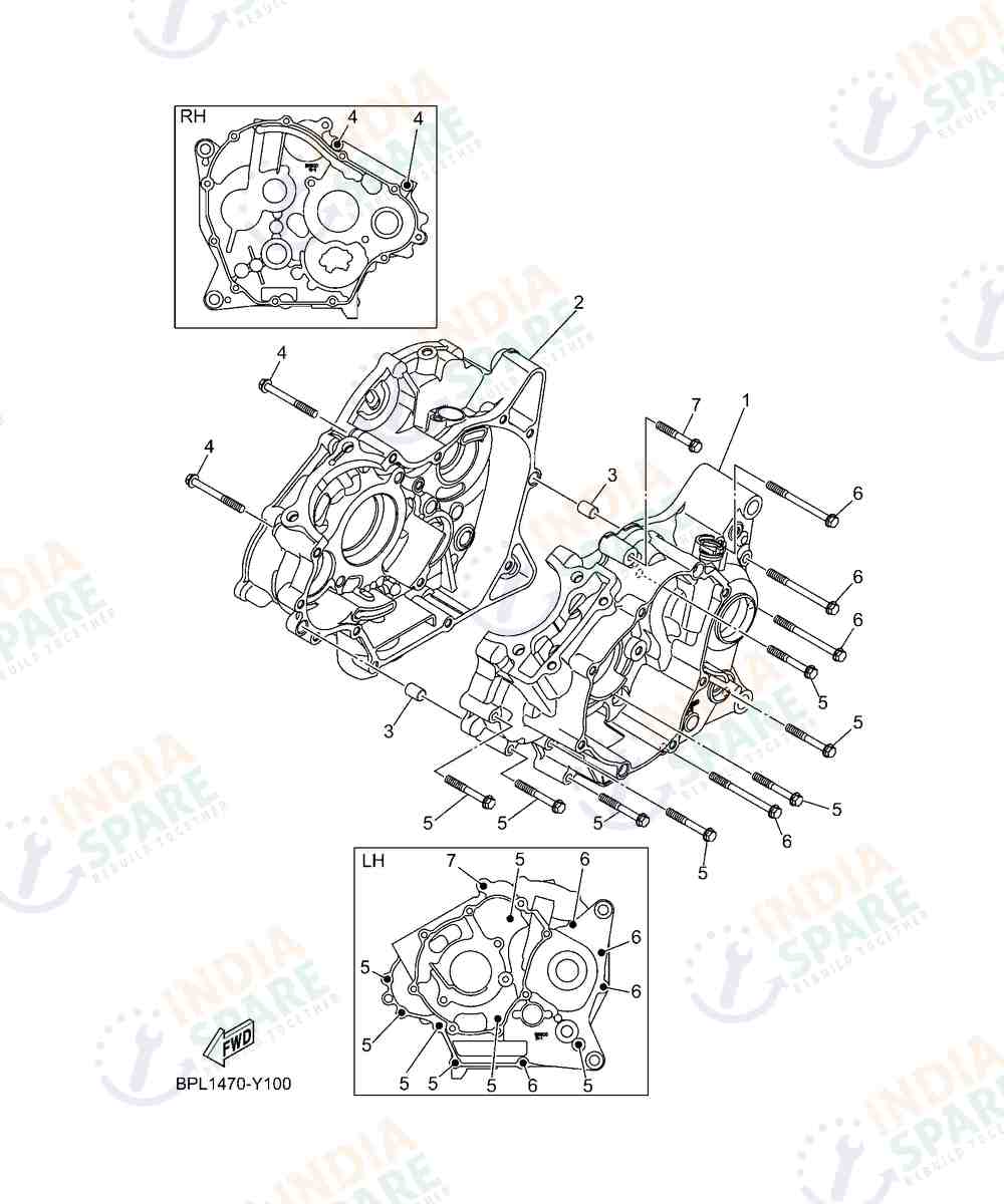 YAMAHA DM4B R15 V4 Series CRANKCASE