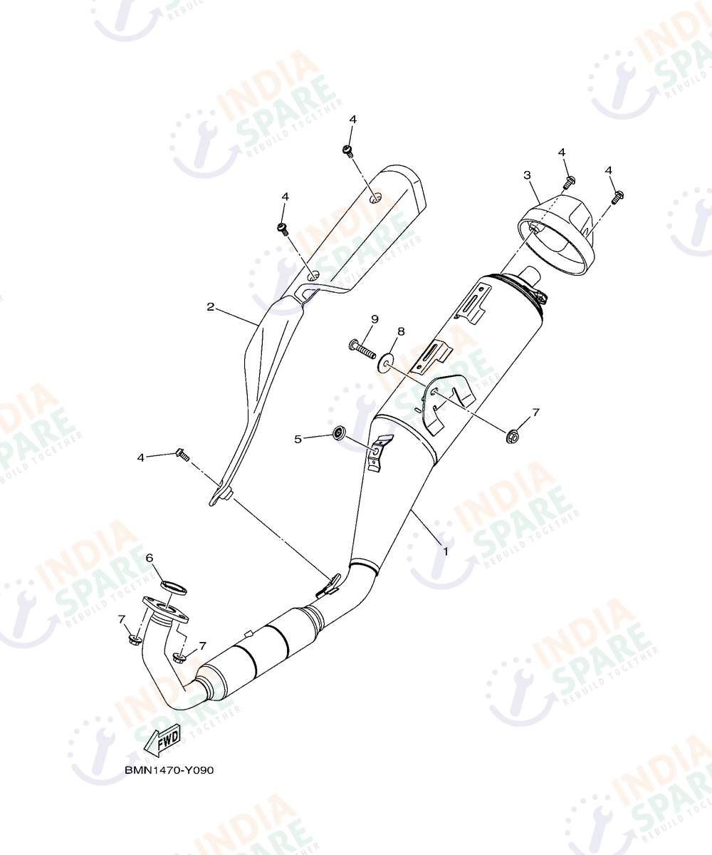 YAMAHA DM4B R15 V4 Series EXHAUST