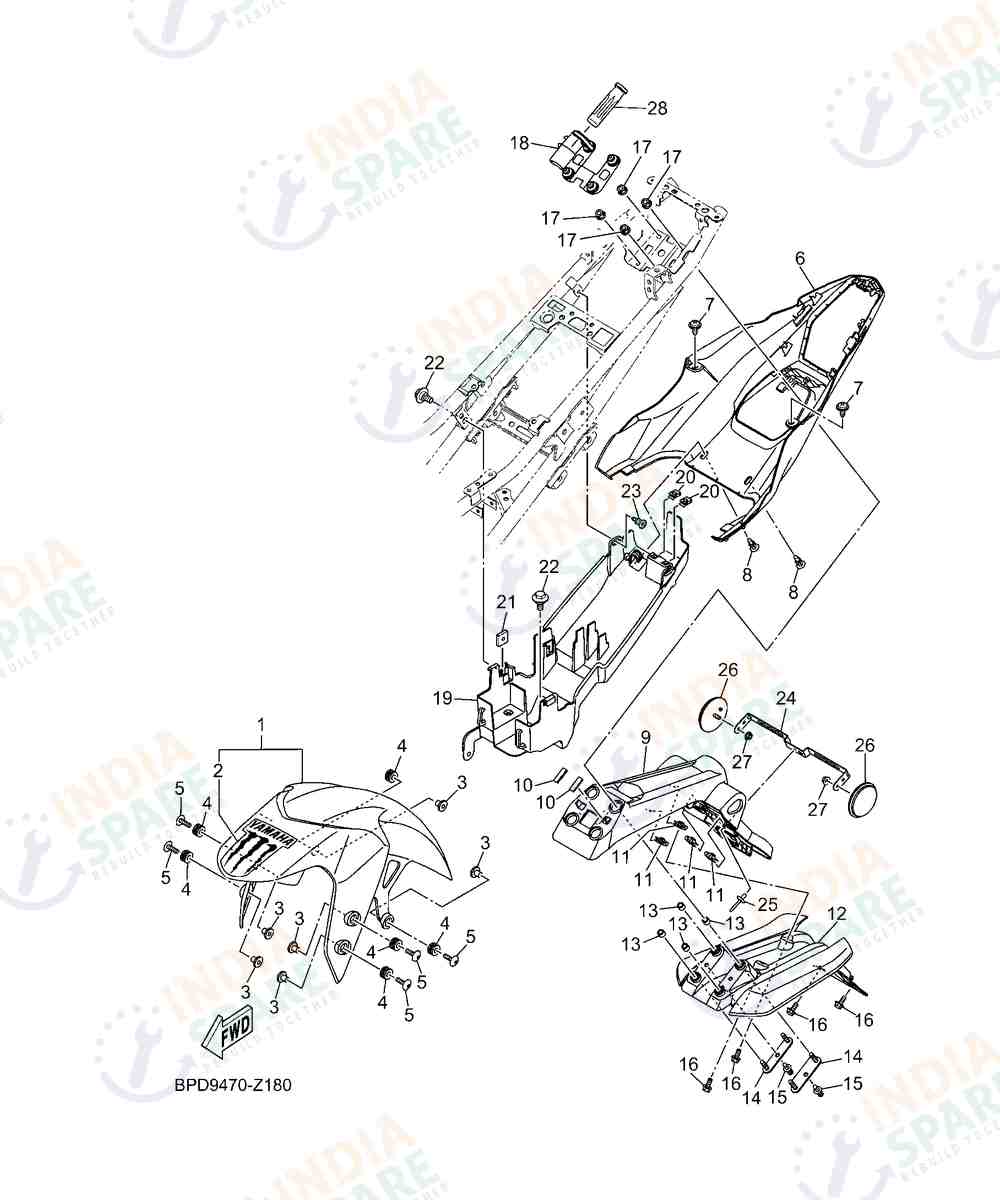YAMAHA DM4B R15 V4 Series FENDER