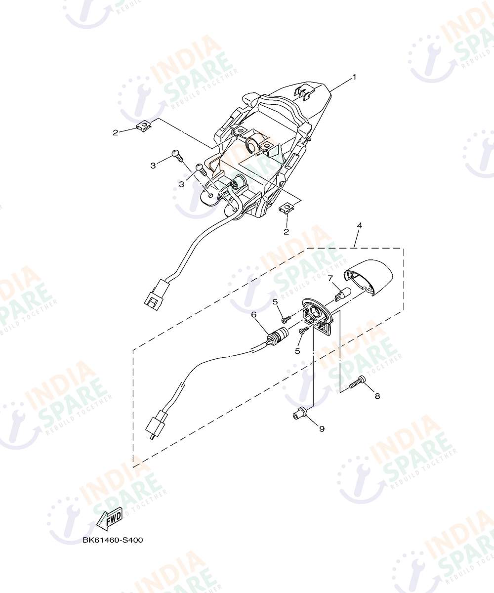 YAMAHA DM4B R15 V4 Series TAILLIGHT