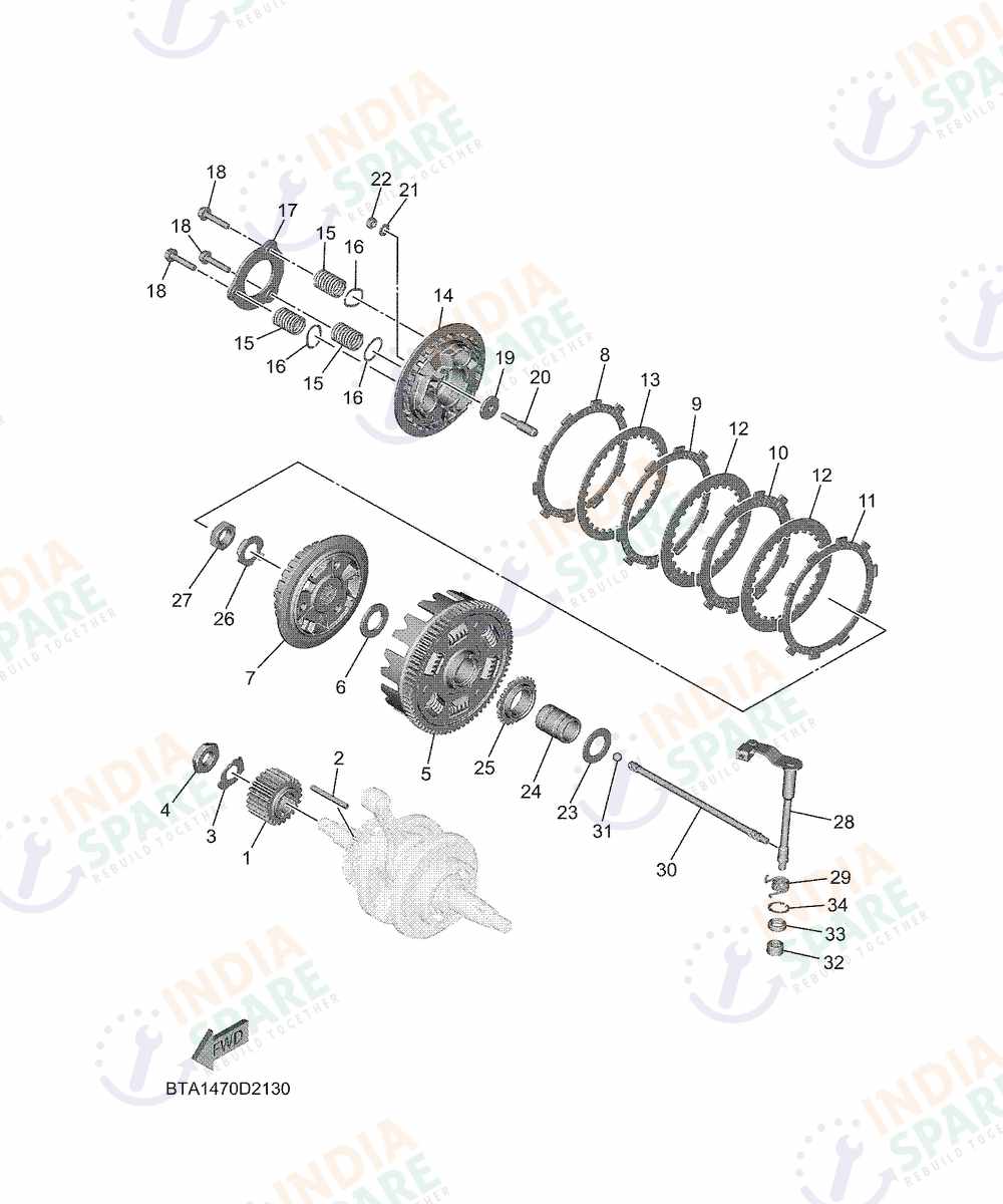 YAMAHA BTA1 R2 200CC Series CLUTCH