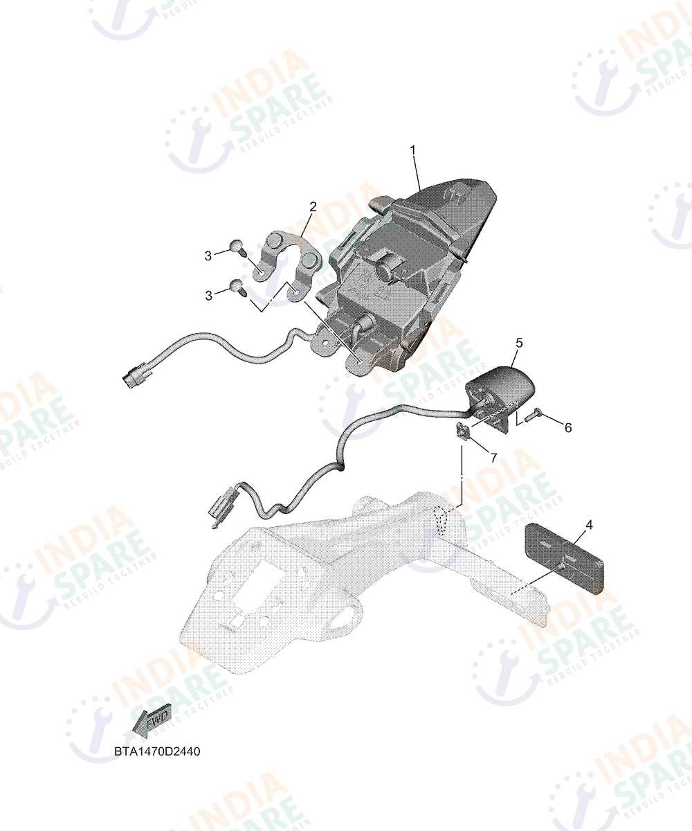 YAMAHA BTA1 R2 200CC Series TAILLIGHT