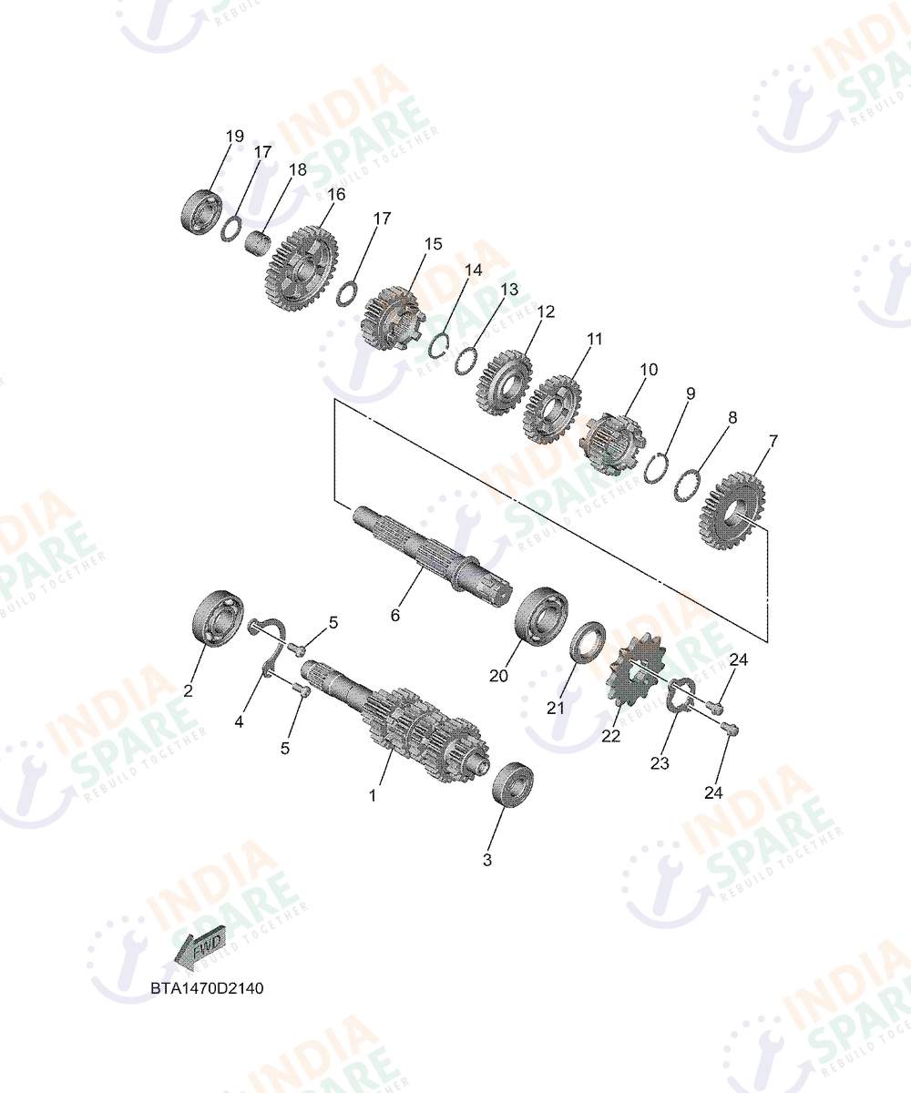 YAMAHA BTA1 R2 200CC Series TRANSMISSION