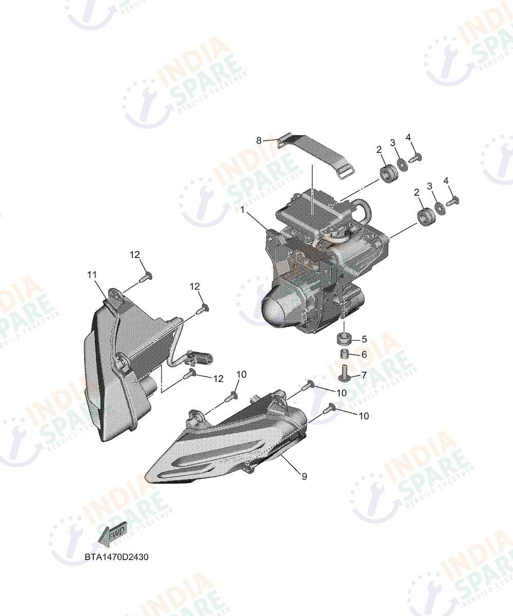 YAMAHA BTA2 R2 200CC Series HEADLIGHT