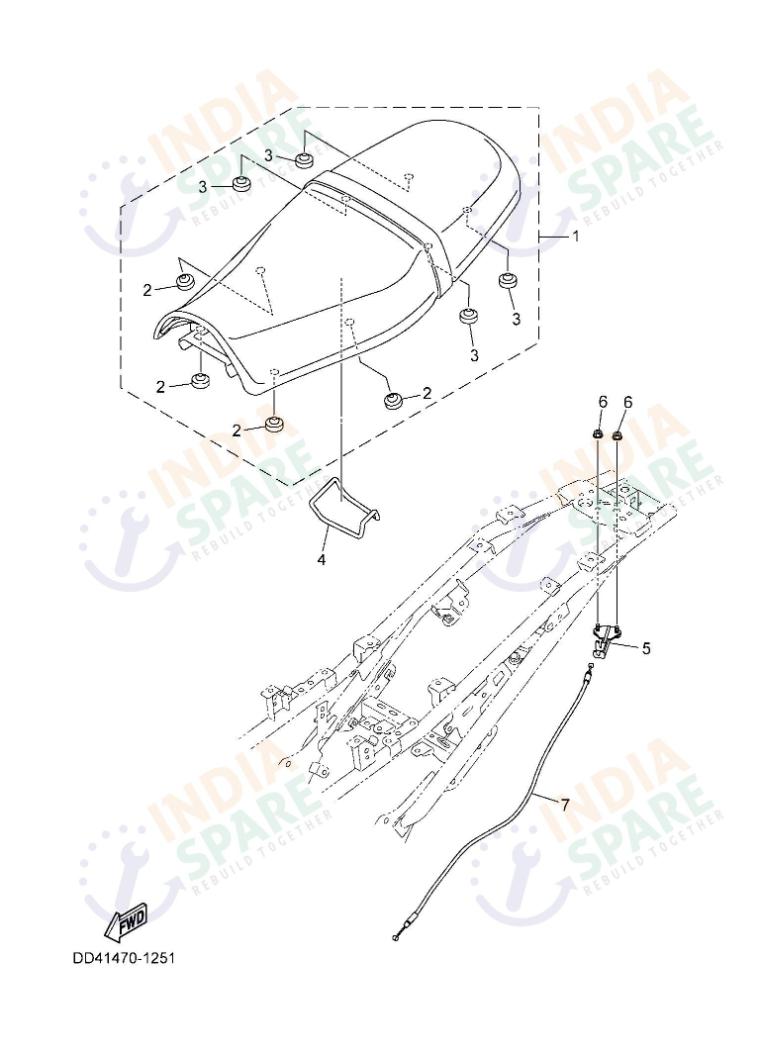 YAMAHA DD41 XSR Series SEAT
