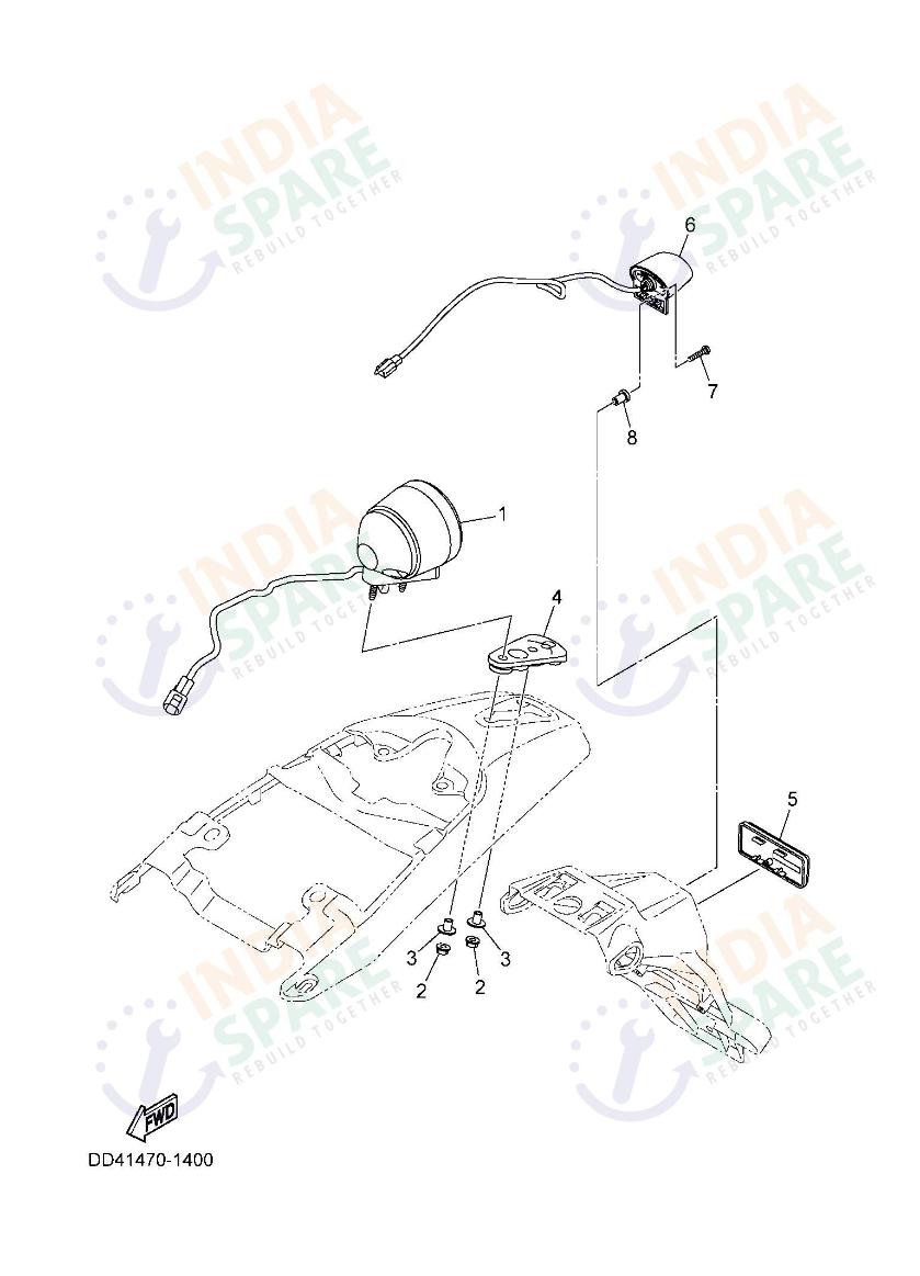 YAMAHA DD41 XSR Series TAILLIGHT