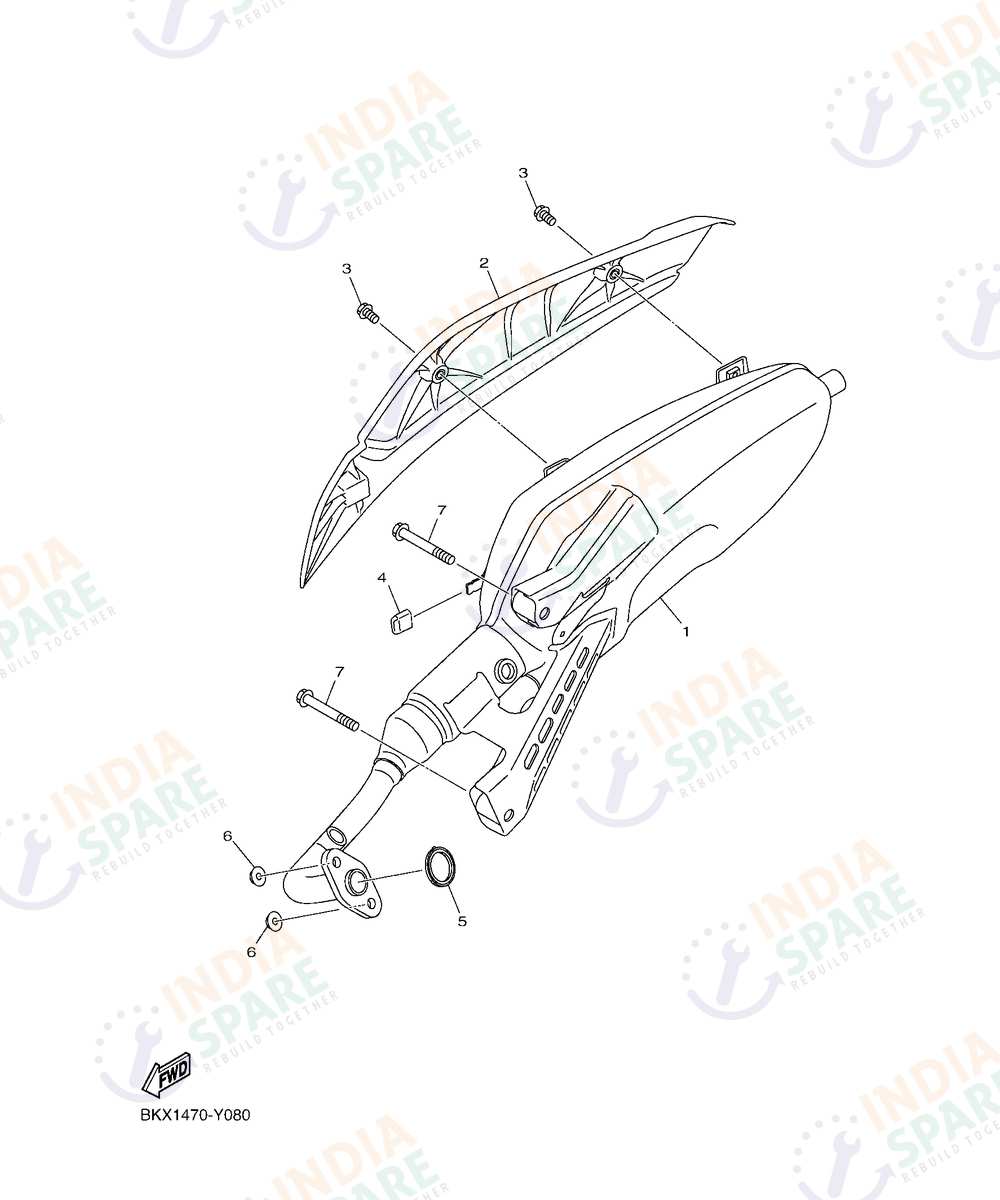 YAMAHA BGPK Fascino 125CC Drum Series EXHAUST