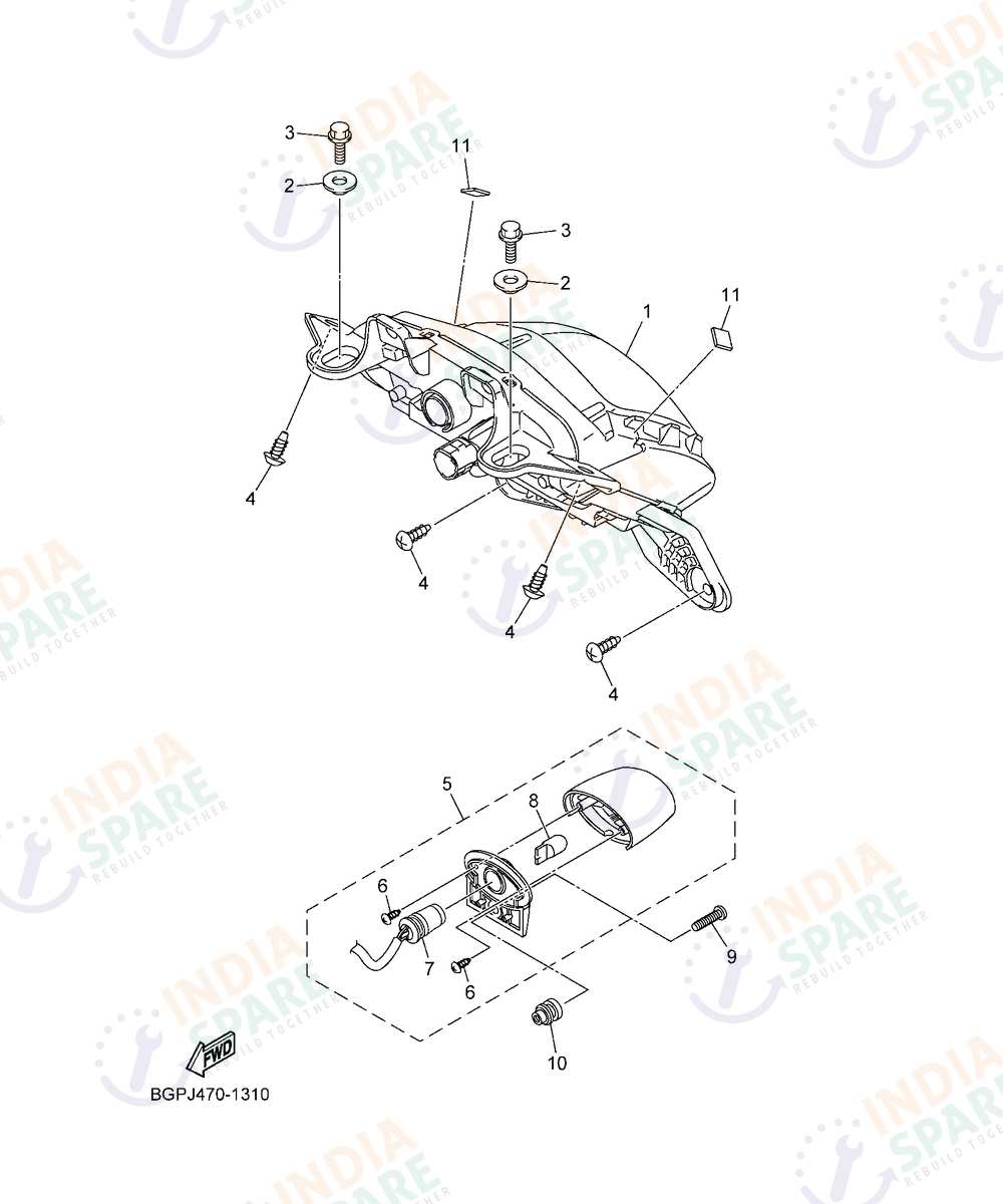 YAMAHA BGPL FASCINO 125CC DISK Series TAILLIGHT