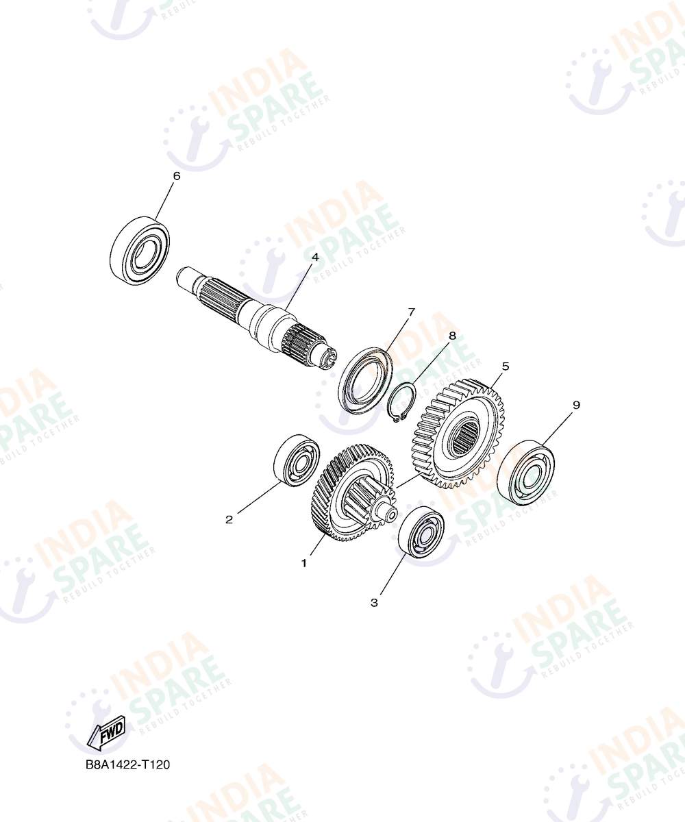 YAMAHA BGPL FASCINO 125CC DISK Series TRANSMISSION