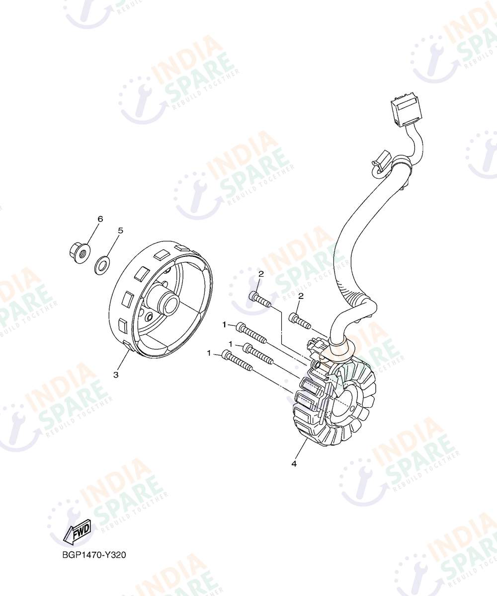 YAMAHA DG57 FASCINO 125CC DISC Series GENERATOR