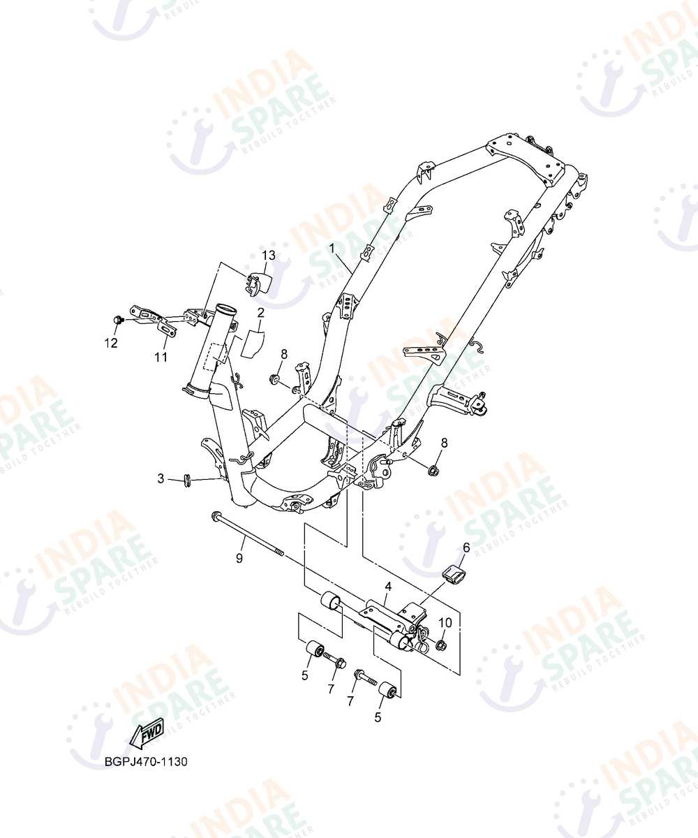 YAMAHA DG59 FASCINO 125CC DRUM Series FRAME