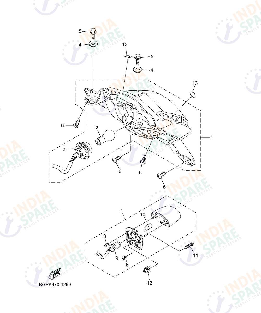 YAMAHA DG59 FASCINO 125CC DRUM Series TAILLIGHT