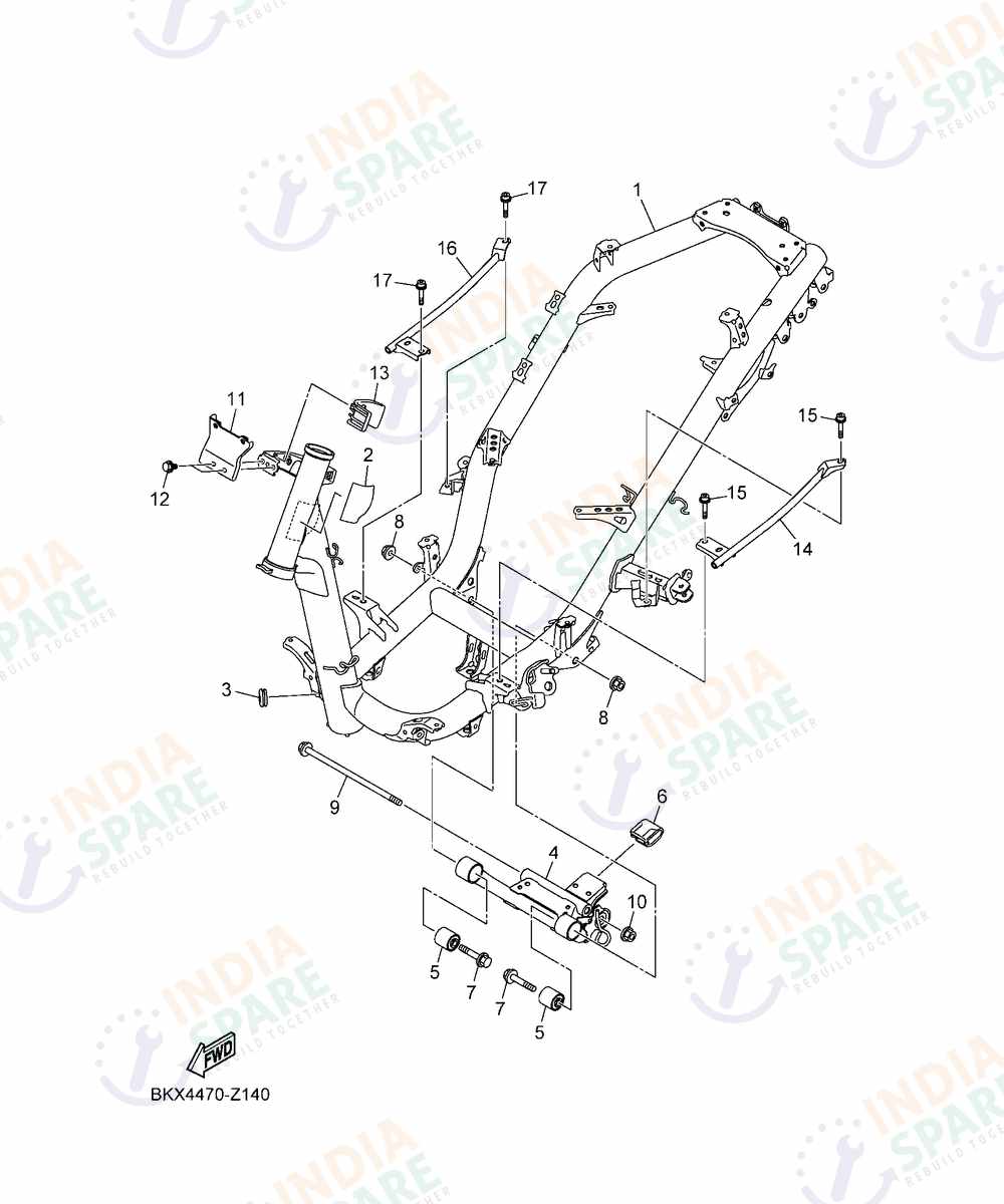 YAMAHA BKXM RAYZR 125CC Series FRAME