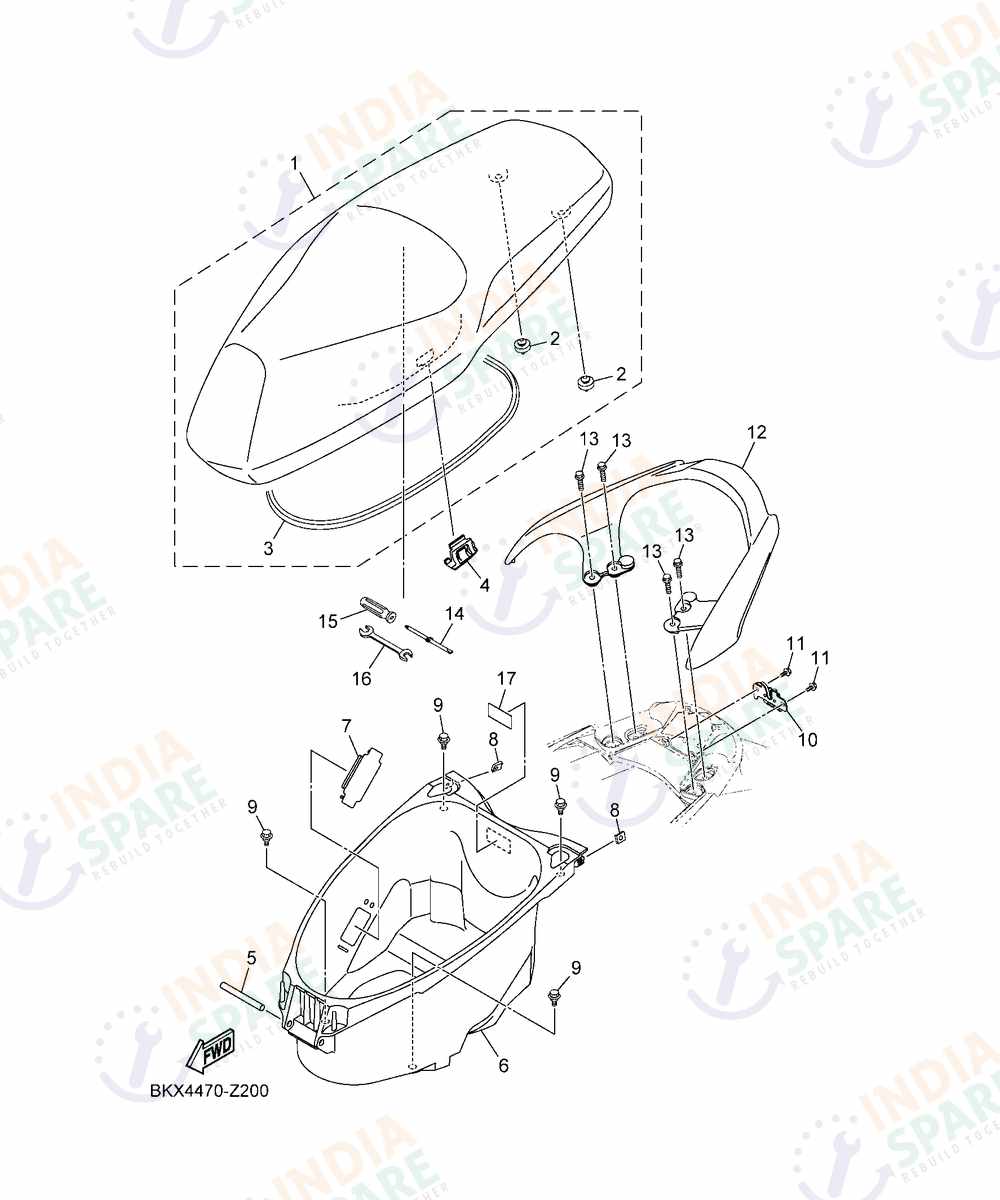 YAMAHA BKXM RAYZR 125CC Series SEAT