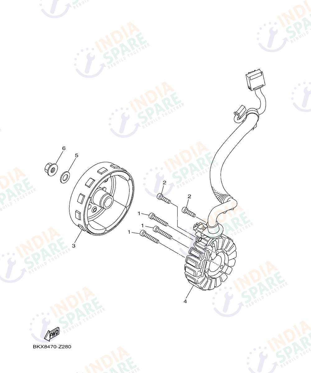 YAMAHA BKXP RAYZR 125CC DRUM Series GENERATOR