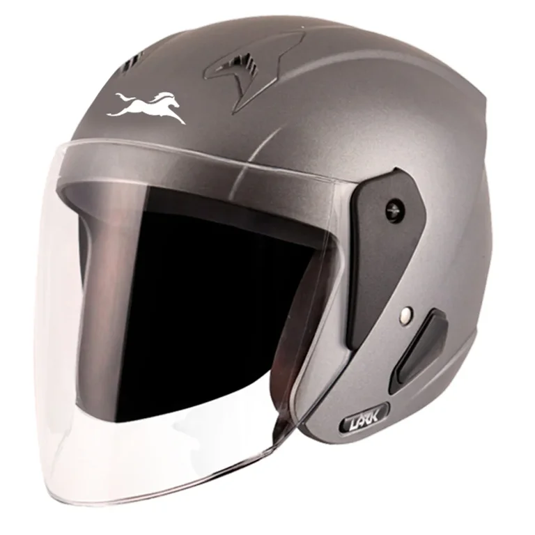 Yamaha RayZR Half Face Helmet - Metallic Grey (ISI Certified)